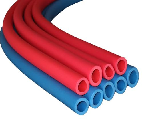 Red/Blue Insulation Pipe ID 16/20/25/32.0mm Foam Tube Scaffold Protection Heat Insulated Flexibility Thickness: 7mm Foam Hose Slip Resistant For Handle Grip Fitness Tools Length: 1.80m(Blue,32mm*7mm*1