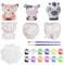 Paint Your Own Ceramic Planter - 6 Pcs Cute Pottery Painting Kit for Succulent Planter, Paintable Plant Pot Sets for Kids, DIY Ceramic Flower Pots, Pottery Kit for Adults Desk DIY Activity Home Decor