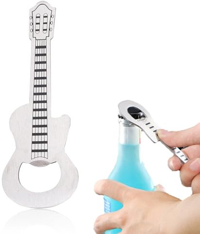 BRBASAP Guitar Bottle Opener Fun Stuffers for Musicians and Music Lovers Guitarist Beer Openers Musical Kitchen Utensils Cool Rock Novelty Unique Funny Things for Musician