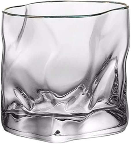 WZYYCV Chope Bière Verre à vin créatif en Cristal, Verre à Whisky, Verres à Cocktail carrés 280ml/9.5oz Verrerie