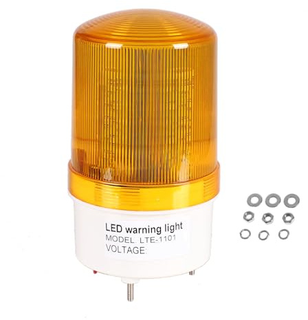 Industrielle LED-Rundumleuchte-Warnleuchten, elektrische rotierende Signalleuchten für den Notfall, 230 V AC, gelb, mit Summerton