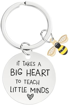 LEMLIN delstahl Schlüsselanhänger und Abschiedsgeschenk Erzieherin,Lehrer Geschenk,Personalisierbarer Dankeschön-Schlüsselanhänger für Lehrerinnen,Erzieher und Pädagogen,Ideal für Kita,Grundschule