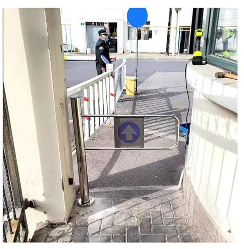 IYUESQ Cancello Automatico a Battente, Larghezza 50, 60, 80, 100, 120, 150, 180, 200 cm, Porta unidirezionale per Negozi/Cortili/Magazzini, Dispositivo di Ingresso e Uscita in Acciaio ino