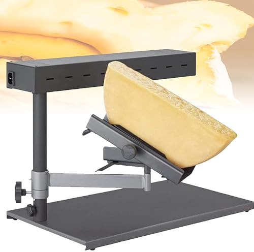 Máquina para derretir queso comercial, máquina para derretir raclette tradicional, fundidor de parrilla de queso eléctrico de 600 W, área de calentamiento: 26 * 9 cm