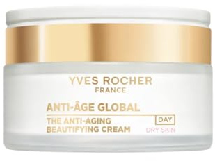 Yves Rocher Anti-Age Global - Reichhaltige Nährende Creme - 50 ml | Intensive Anti-Aging Pflege für trockene Haut - Gold-Achillea - Sofortige Geschmeidigkeit, Faltenreduktion