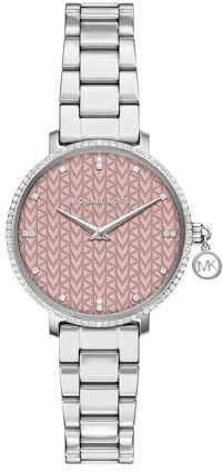 Michael Kors Pyper Damen 32MM silberfarbene Edelstahl-Uhr, MK7617