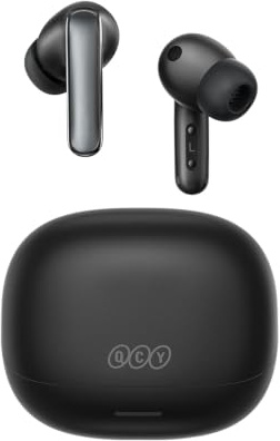 QCY MeloBuds N65 Kabellose Bluetooth In-Ear Ohrhörer, 60dB ANC, Hi-Res LDAC, IMU 3D Raumklang, 8 ENC Mikrofone, IPX5, 50Std Akku, 3 Geräte Verbindung, 45ms Gaming Latenz für Handy Laptop, Schwarz