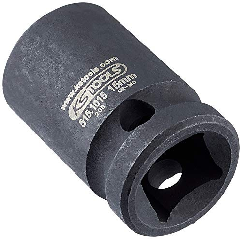KS Tools 515.1015 1/2 Sechskant-Kraft-Stecknuss, kurz, 15mm