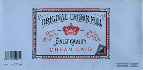 Original Crown Mill Classic Line DL Büttenpapier texturiert Umschlag – Blau (25 Stück)