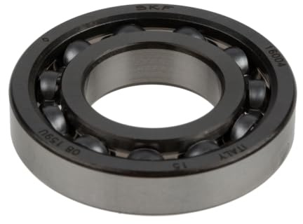 SKF 16004 Radial Bearing, Single Row, Deep Groove Design, ABEC 1 Precision, Open, Normal Clearance, Steel Cage, Metric, 20mm Bore, 42mm OD, 8mm Width, 4050lbf Static Load Capacity