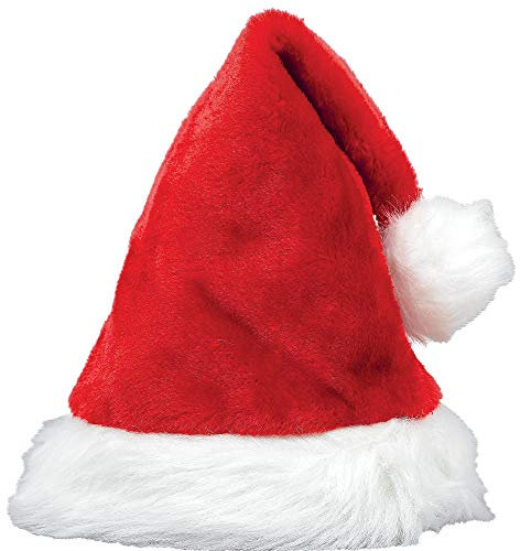 Amscan 393501-55 - Mütze Weihnachtsmann, rot-weiß, Nikolaus, Santa Claus, Weihnachten, Heilig Abend, Fasching, Karneval, Mottoparty