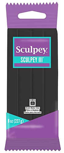 Sculpey III Polymer Clay 8oz-Black