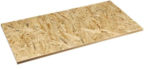 Ablage für Regalhalterung zur Befestigung an Regalen, die auf die linearen Profile an der Wand angebracht sind, aus Osb gesäumt, Dicke 20 m.