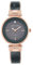 Anne Klein - Orologio da donna a bracciale rigido, con quadrante con vero diamante, Grigio/Oro Rosa