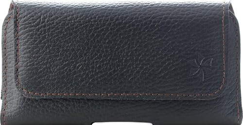 honju Horizon Leder Gürteltasche für Samsung Galaxy S25 S24 S23 S22 S21 | Echtleder Holster aus Rindsleder mit Gürtelschlaufe, Magnetverschluss und weichem Innenfutter für Handys bis 157x77x11mm