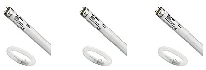 SYLVANIA T5 Schwarzlicht-Röhren-Lampe, G5 Sockel, 8 Watt/Lumen, BL368 Blacklight, 10000h Lebensdauer, Lineare Form, 16mm Durchmesser, 300mm Länge, Schwarzer Kolben, dimmbar, 3er Pack