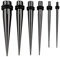 PiercingDoc Dehnstab für Tunnel 2er Set Chirurgenstahl Taper schwarz 3mm