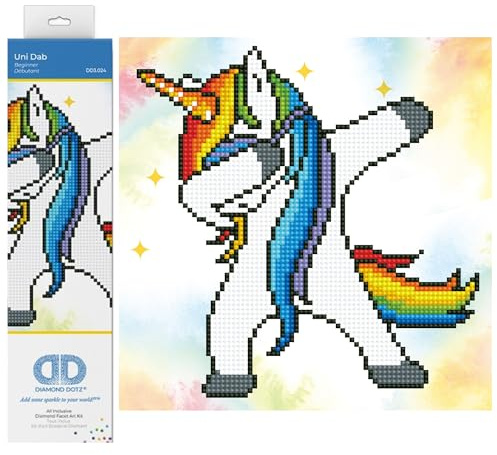 DIAMOND DOTZ Painting, Beginner Kit, Uni Dab, 23 x 23cm