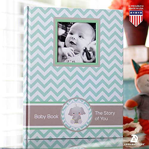 Baby Erinnerungsbuch für Neugeborene – Baby First Year Book Album – Baby Shower Book Geschenk – Baby Andenken Meilenstone Memory Journal – First Year Baby Boy Girl Book