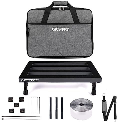 Ghost Fire Guitar Pedal Board Aluminiumlegierung 1.3lb Superleichtes Effekt Pedalboard42 x 30 cm mit Tragetasche,SPL-03