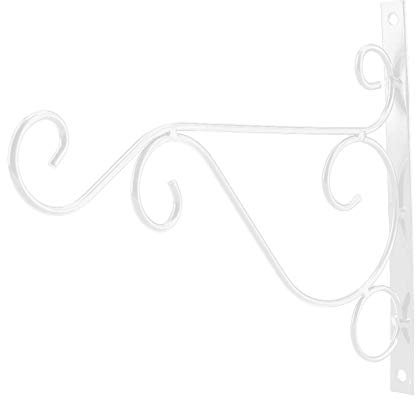 Haofy Gancio per piante in ferro Staffa per piante sospese Appendiabiti per piante da parete per vaso da fiori per interni da esterno Campanelli eolici Lanterna Mangiatoia per uccelli(bianca)