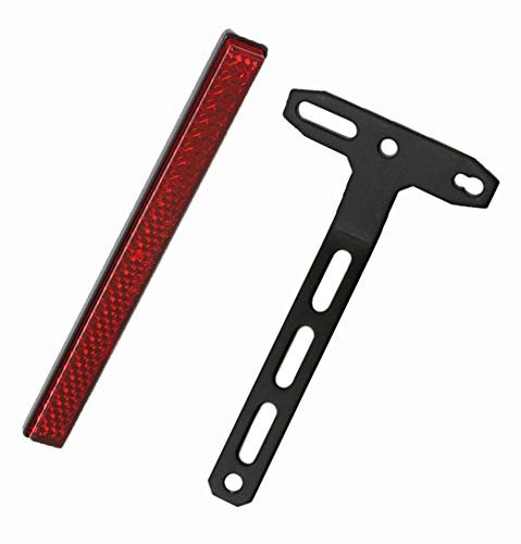 Universal Rückstrahler Reflektor komplett mit T-Halter für Motorrad Roller Quad ATV Katzenauge