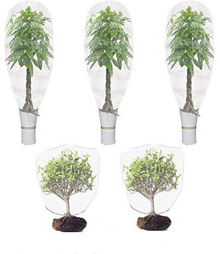 Insect Bird Barrier Netting Mesh with Drawstring,5Pack Fruit Protection Bag Garden Bug Netting Plant Cover for Protect Plant Flower Vegetable from Insect Bird Eating