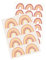 Y004 Regenbogen Wandtattoo Wandsticker Aufkleber für Kinderzimmer Babyzimmer (07 Rosa/Gelb)