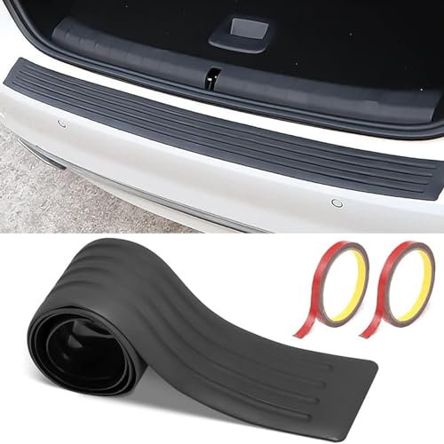 Bande de Protection Pare Choc Voiture, 104cm*9cm Protecteur Porte Coffre en Caoutchouc, ArrièRe Autocollante pour Sedan, Pickup Truck, SUV