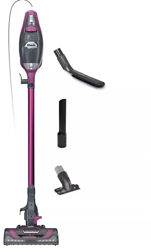 Shark HV371 Rocket Pro DLX Corded Stick, Removable Hand Vacuum, Advanced Swivel Steering, XL Cup, Crevice Tool, Upholstery Tool & Anti-Allergen Dust Brush, Fuchsia, Capacity