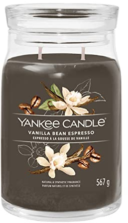 Yankee Candle Signature Scented Candle | Vanilla Bean Espresso Large Jar Candle with Double Wicks | Soy Wax Blend Long Burning Candle | Perfect Gifts for Women