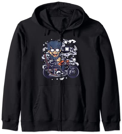 Chopper Hipster Zip Hoodie
