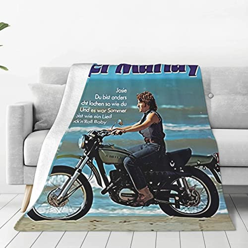 Oudrspo Peter German Maffay Ultraweiche Micro-Fleece-Decke, Überwurf, superweich, flauschig, leicht, hypoallergen, Plüsch, Bett, Couch, Wohnzimmer