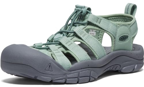 KEEN Women's Newport H2 Closed Toe Water Sandals, Granite Green, 2.5