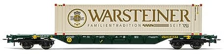 Rivarossi HR6578 Cemat Sgnss 4 Achsen Wagen w/Warsteiner Containerlast V HO