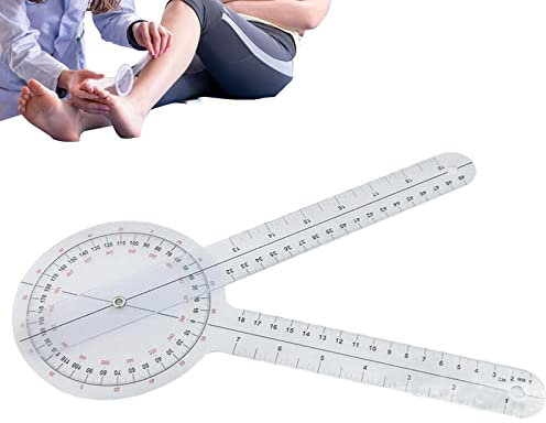 puzzlegame Transparentes orthopädisches Winkellineal | Goniometer Physischer Bewegungsbereich des Gelenks Winkelmesser,360 Grad für Körpermaßband Goniometer Winkelmesser Lineal, schnelles