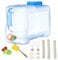Sparkstarses Wasserbehälter mit Hahn, 12L Kunststoff Wasserkanister, Camping Wasserkanister, Wasserbehälter für Küche, RV, Van, Camping, Schule, Krankenhaus, Outdoor, Garten