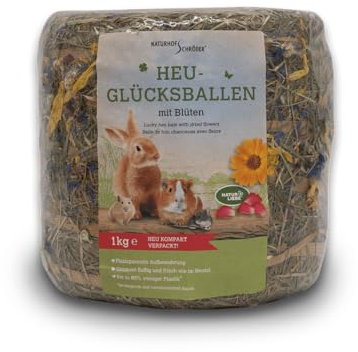 Naturhof Schröder Haustierfutter - Blüten Obstgarten Heu, 1000 Gramm