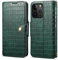 PuRoxx Case Flip for iPhone 15 Pro Max/15 Pro/15 Plus/15, Classic Crocodile Pattern Leather Stand Cover, Magnetic Closure Wallet Phone Case with Card Slot,Green,15ProMax