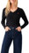 Levi's Women's Essential Hm LS Vneck T-Shirt, Caviar, L