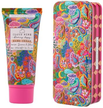 Heathcote & Ivory Hand Cream 100ml, Hand Moisturiser in Reusable Tin, Shea Butter, Bergamot Essential Oils, Travel Size, Cruelty Free and Vegan, Beauty Gift For Her