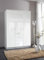 möbelando Drehtürenschrank >Clack< in Hochglanz Lack Weiss - 135x199x58cm (BxHxT)