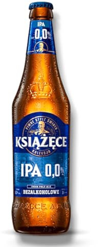 Książęce IPA sans alcool 6 x 0,5 l – Indian Pale Ale de Pologne avec 0,0 % de vol. – Sous-verre à bière avec maison des bières Berlin