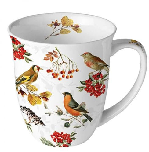 Ambiente Becher Porzellan Vogel - Vögel, Tiere/Planzen Kollektion, Tasse - Tee/Kaffee Mug ca. 0,4 l