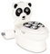 Töpfchen für Kinder ab 18 Monate | Kindertoilette in weiß mit herausnehmbarem Lerntöpfchen | Kinderklo mit Spülgeräusch | Babytopf mit praktischem Stauraum | Realitätsnahes Kinder Töpfchen (Panda)