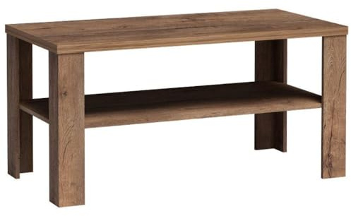 Lomadox Wohnzimmertisch Couchtisch Sofatisch Kaffeetisch in Lefkas Eiche 60x59,5x120 cm rustikal