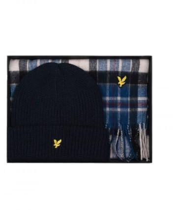 Lyle&Scott Berretto + Sciarpa GF2102A Z271 Blu Blu/TU