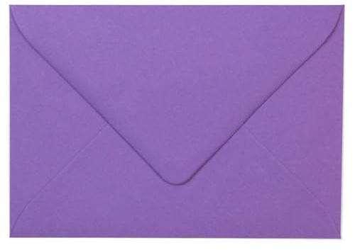 Kuvertwelt DIN C6 Briefumschläge 162 x 114 mm, Nassklebung, Lila | Hochwertige Papierumschläge mit Nassklebung im 25er-Pack für Zuhause, Büro, Hochzeiten, Geburtstage und Grußkarten.