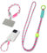 2 Peizas Cuerda Para Movil Universales, Cadena con Hebilla Cuerda para Movil, Colgante Movil, Colgante Movil Cuello con Lengüetas de Sujeción, Compatible con Casi Todos Los Modelos de Teléfono (H)