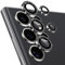 Rainway Camera Lens Protector for Samsung Galaxy S22 Ultra, Glitter Decoration Individual Lens Protectors, Ultra-tough HD Tempered Glass with Aluminum Rim, Ultra-thin, Black